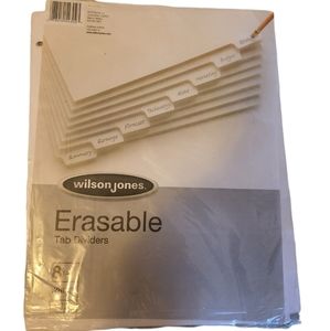 brand new white erasable tab dividers
